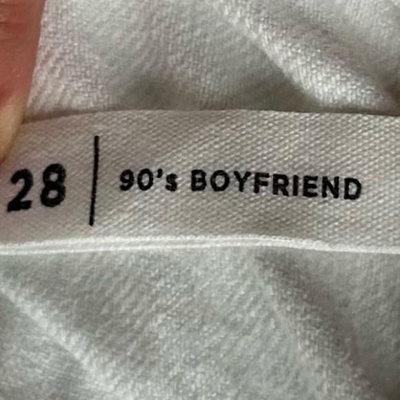 🍒Women’s PacSun 90s Boyfriend White Jeans. Size: 28 - Picture 7 of 13